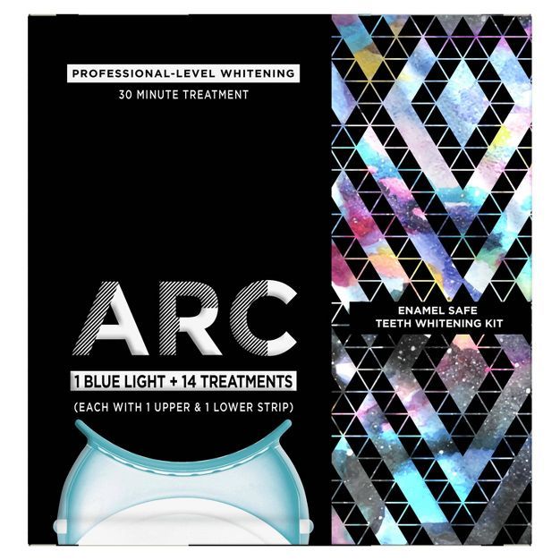 ARC Oral Care Blue Light Teeth Whitening Kit with Hydrogen Peroxide & 1  Blue Light - 14 Treatmen... | Target