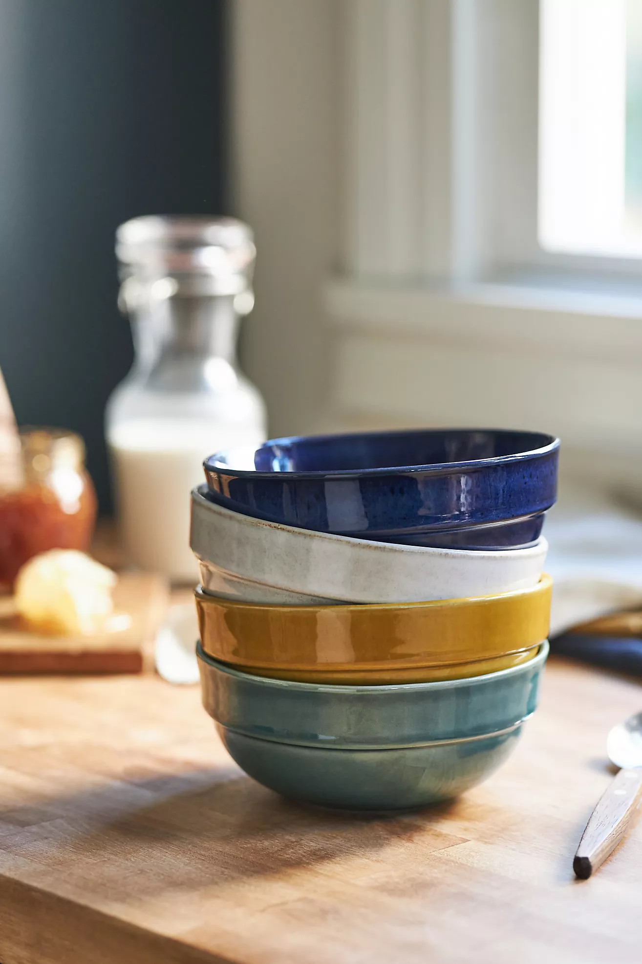 The Rowen Portuguese Stoneware Cereal Bowls, Set of 4 | Anthropologie (US)