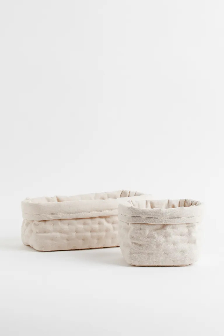 2-pack Quilted Storage Baskets | H&M (US + CA)