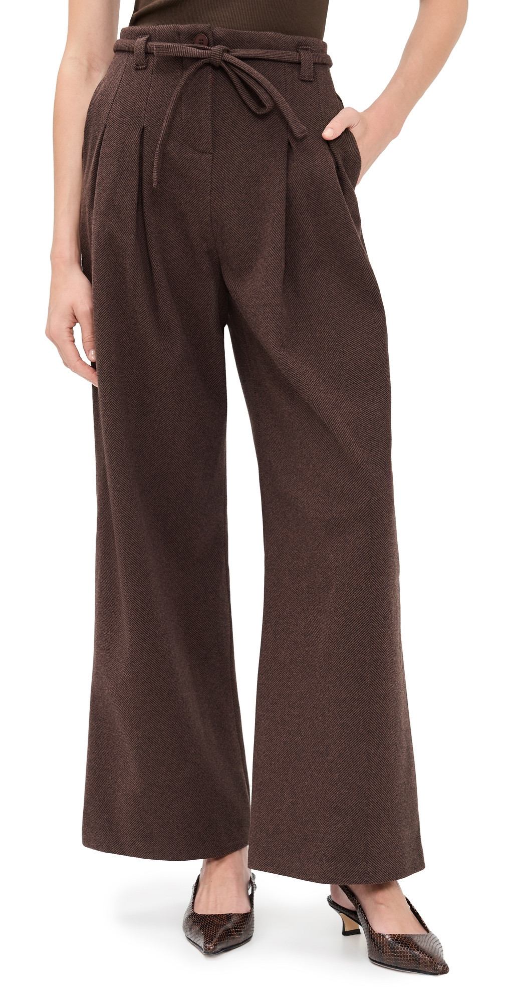 4th & Reckless Luca Trousers Chocolate L | Shopbop