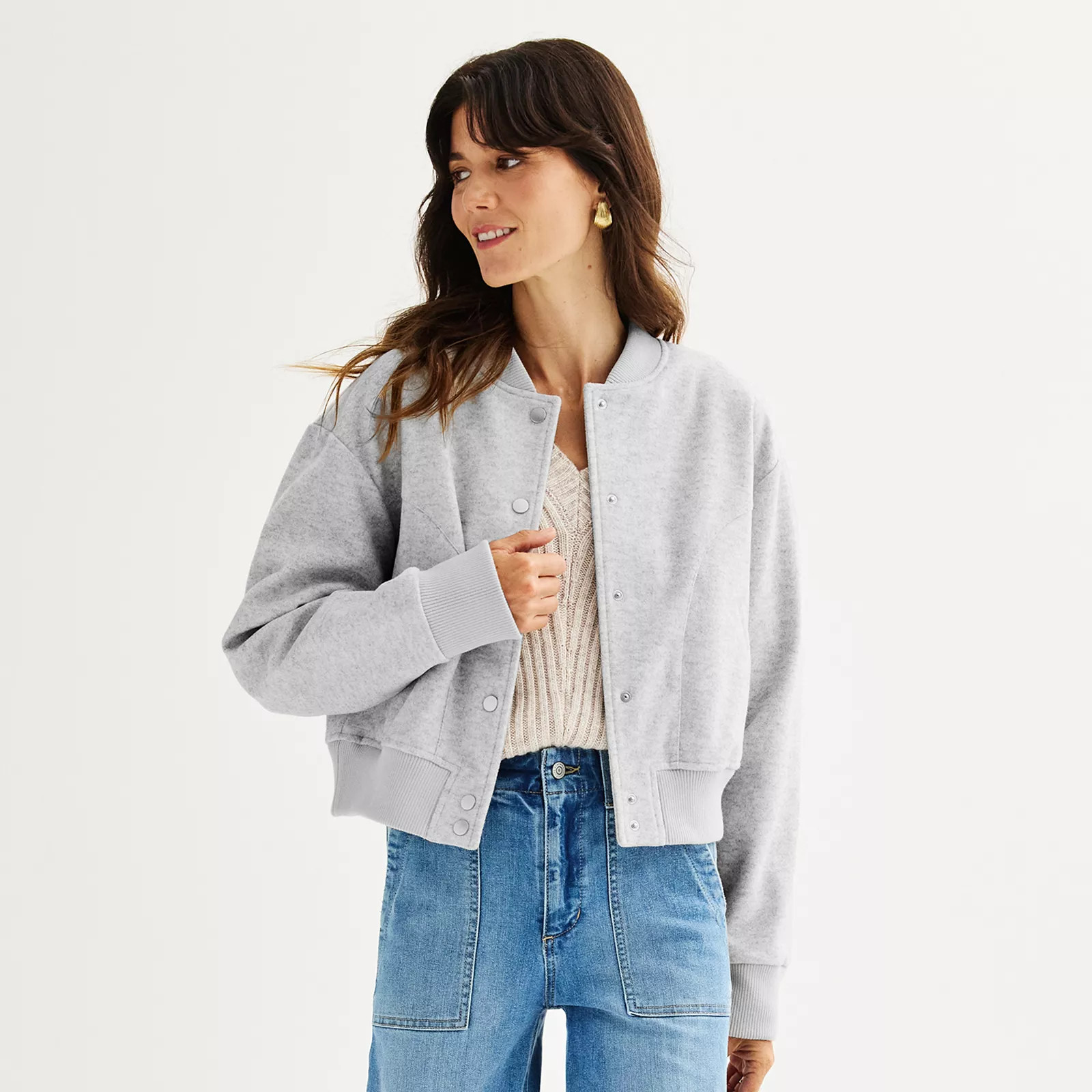 Women's Sonoma Goods For Life® Soft Bomber Jacket | Kohl's