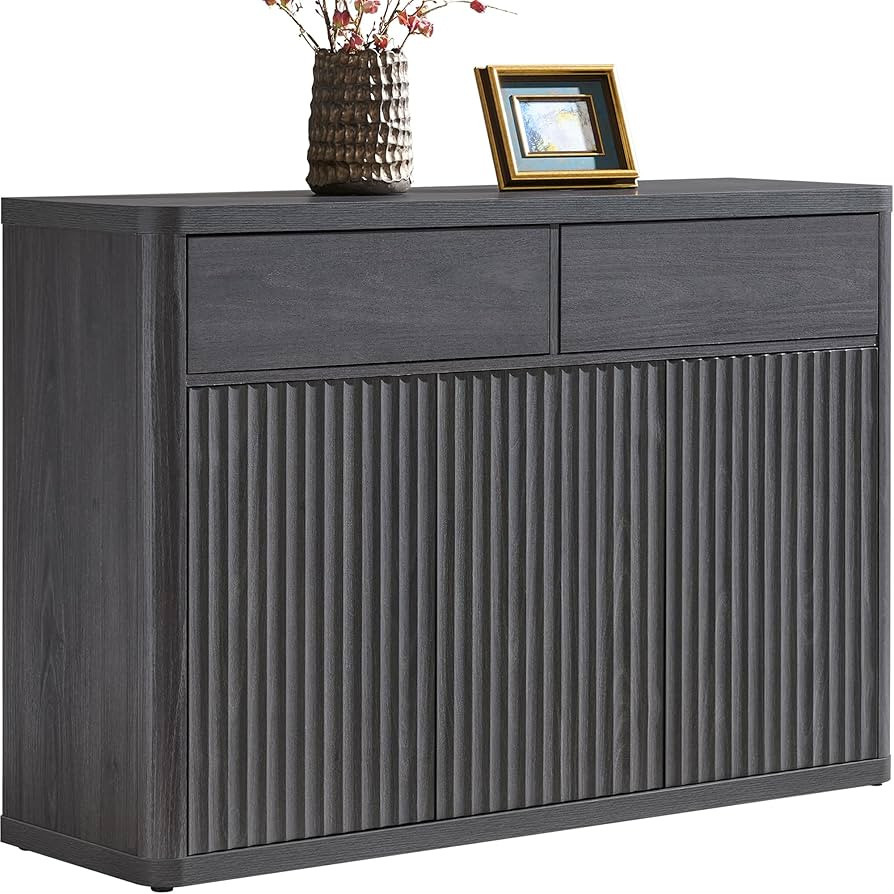 SICOTAS Buffet Cabinet with Storage - Storage Cabinet Sideboard with Doors & Shelves Accent Crede... | Amazon (US)