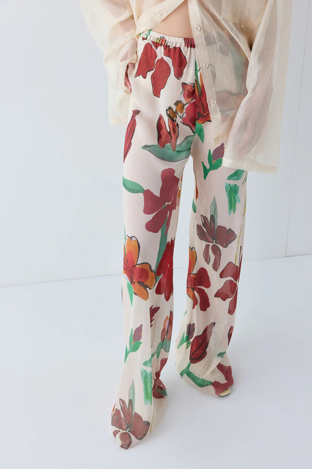 Remi Sheer Pants Poppy | VRG Grl