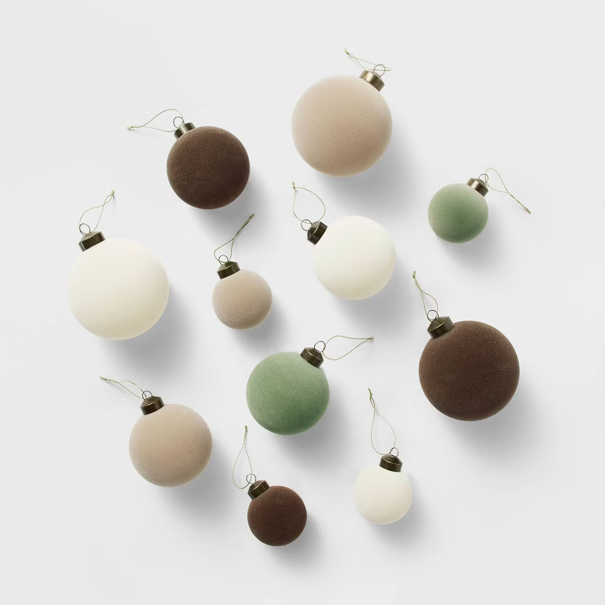 Set of 11 Velvet Christmas Ornaments Neutral - Threshold™ designed with Studio McGee | Target