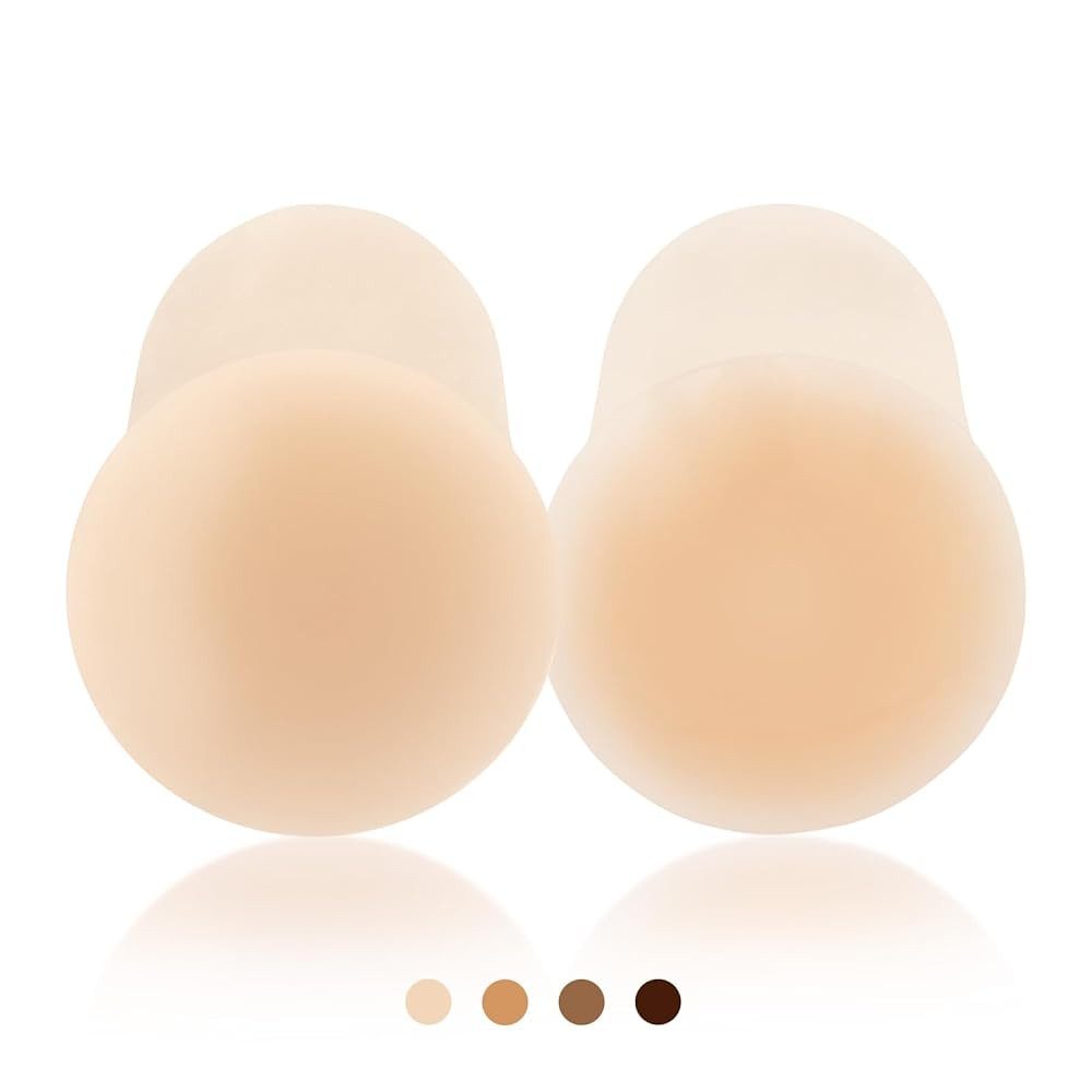 Niidor Nipple Covers Stickers, Reusable Sticky Adhesive Silicone Nipple Pasties Bras for Women Br... | Amazon (US)