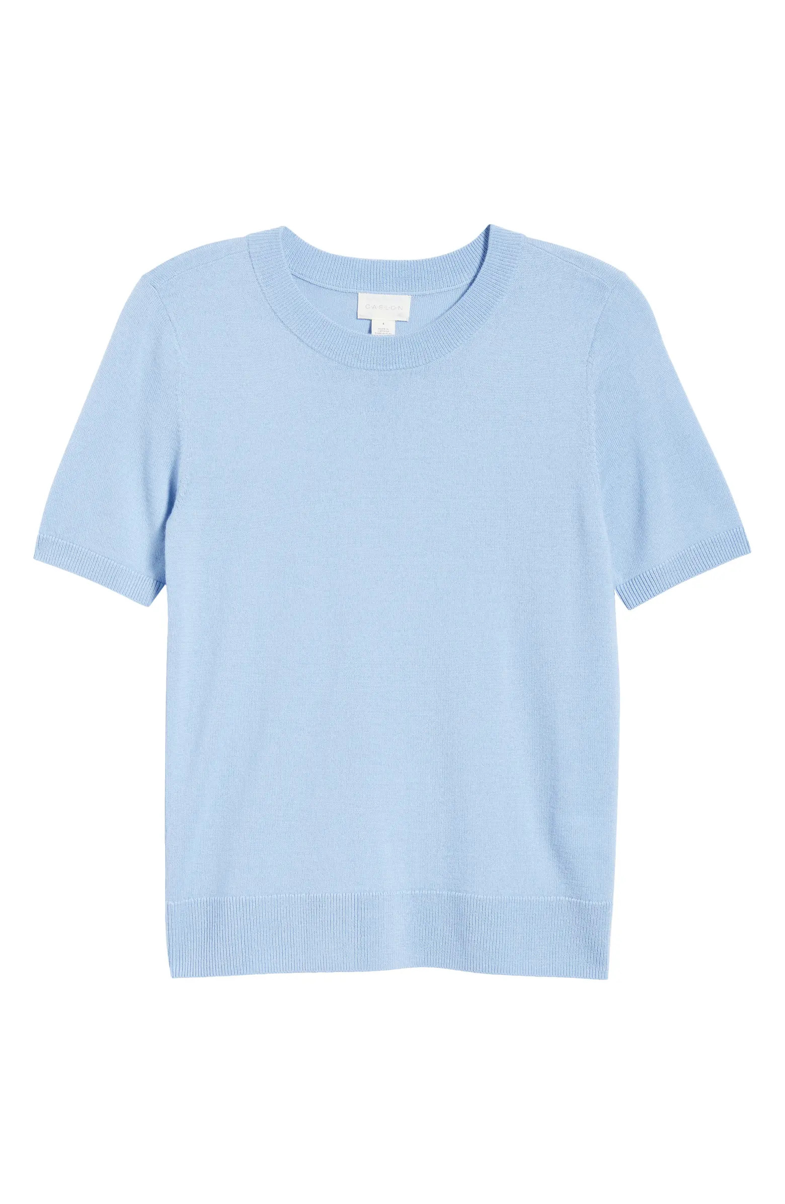 Short Sleeve Merino Wool Blend Sweater Top | Nordstrom