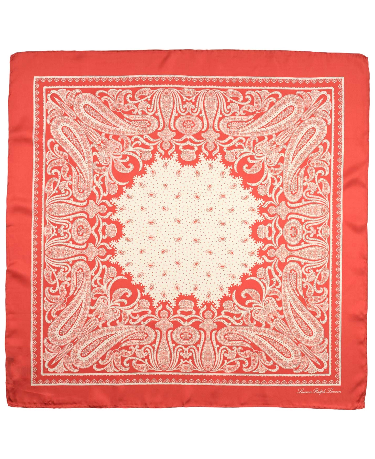 Lauren Ralph Lauren Paisley Bandana Square Scarf - Orange | Macy's