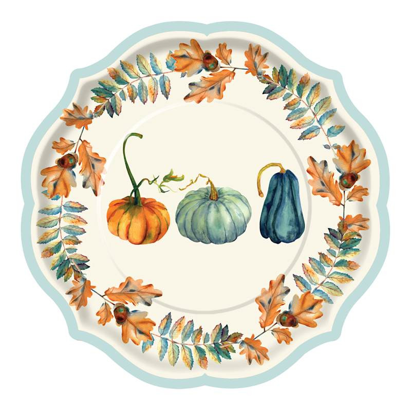 Salad Plate Harvest Pumpkin 8In 8Ct | At Home