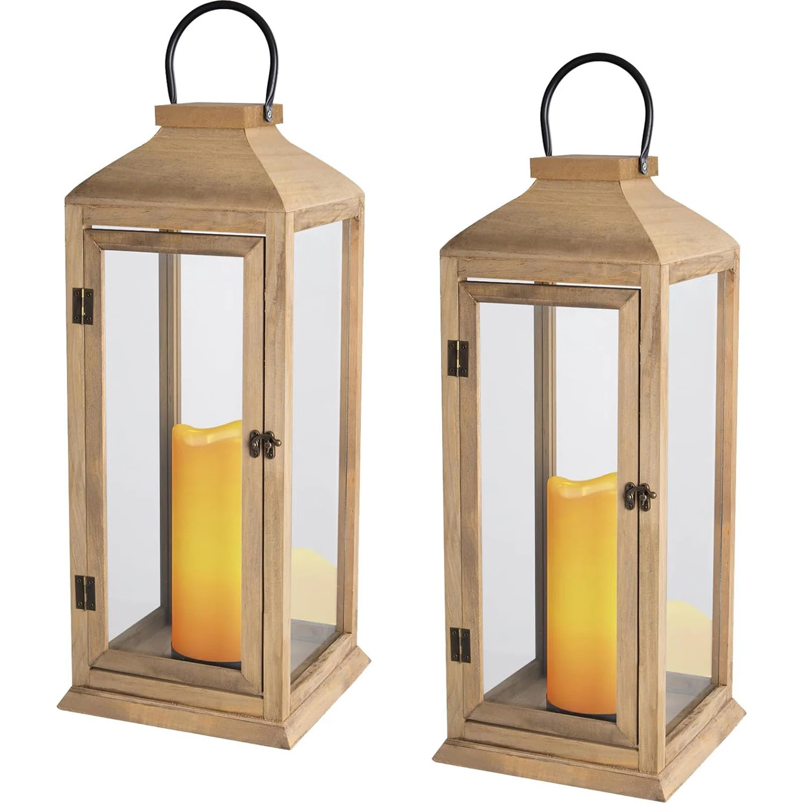 2 PCS Outdoor Candle Lanterns Vintage Hanging Tower Large Lantern Candle Holder | Wayfair North America