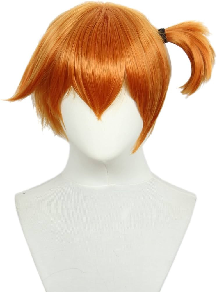 Codeven Short Wigs Halloween Costume Cosplay Party Orange Misty Wig for Women | Amazon (US)