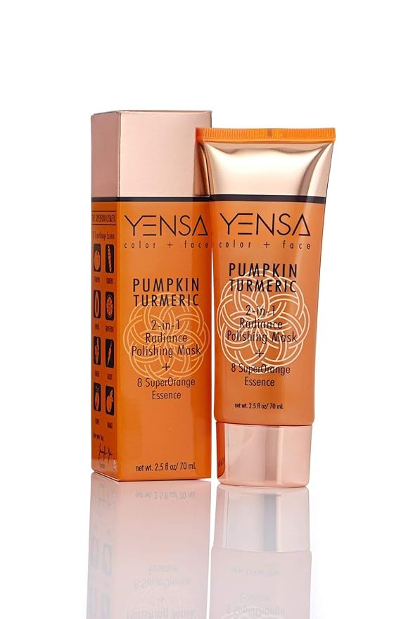 YENSA PUMPKIN TURMERIC 2-in-1 Radiance Polishing Mask + 8 SuperOrange Essence, 2.5 fl. oz/70 mL | Amazon (US)
