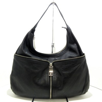 Auth FENDI Unzipped 8BR625 Black Leather Shoulder Bag  | eBay | eBay US