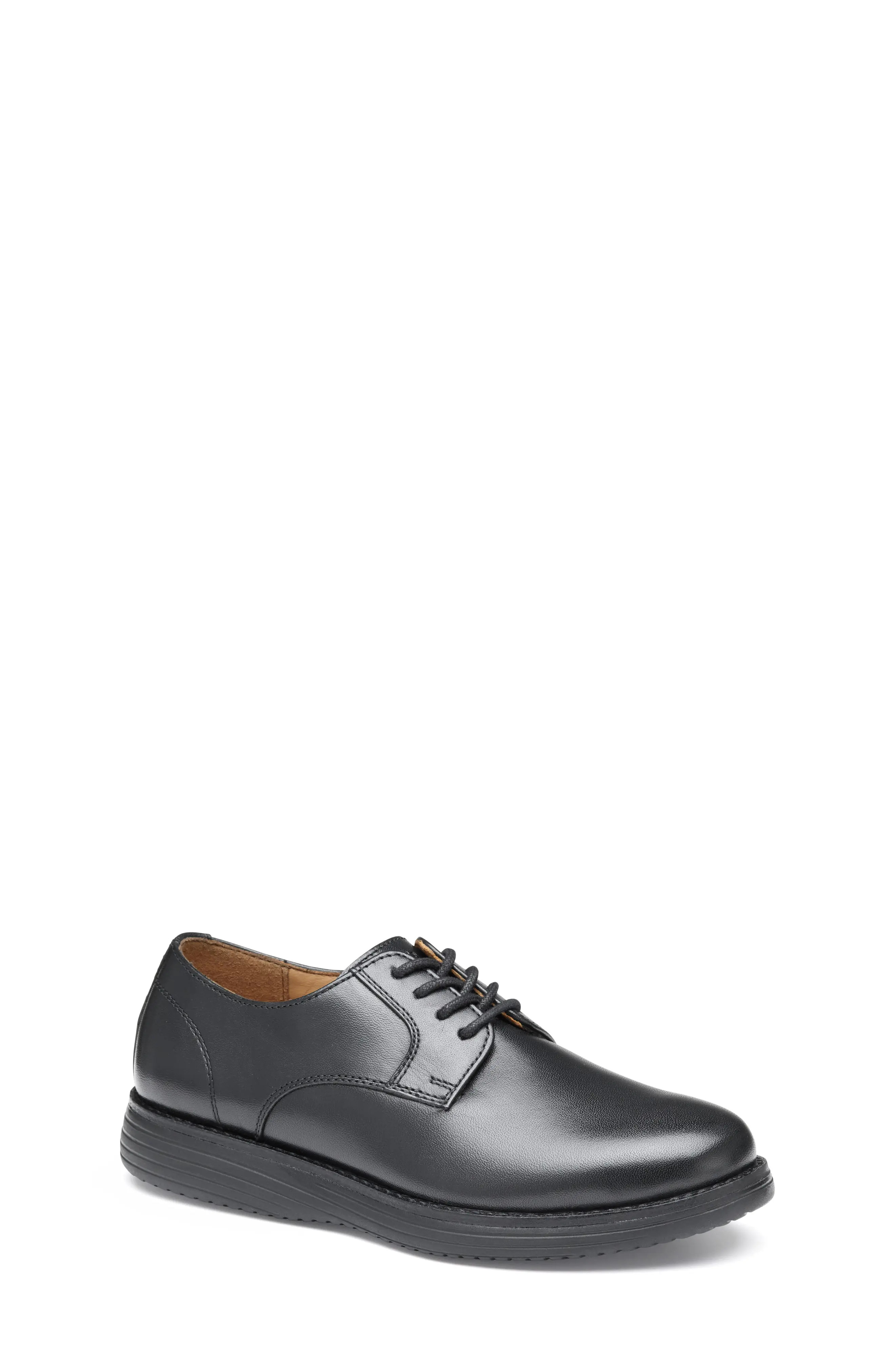 Johnston & Murphy Kids' Upton Plain Toe Derby in Tan Full Grain at Nordstrom, Size 7 M | Nordstrom