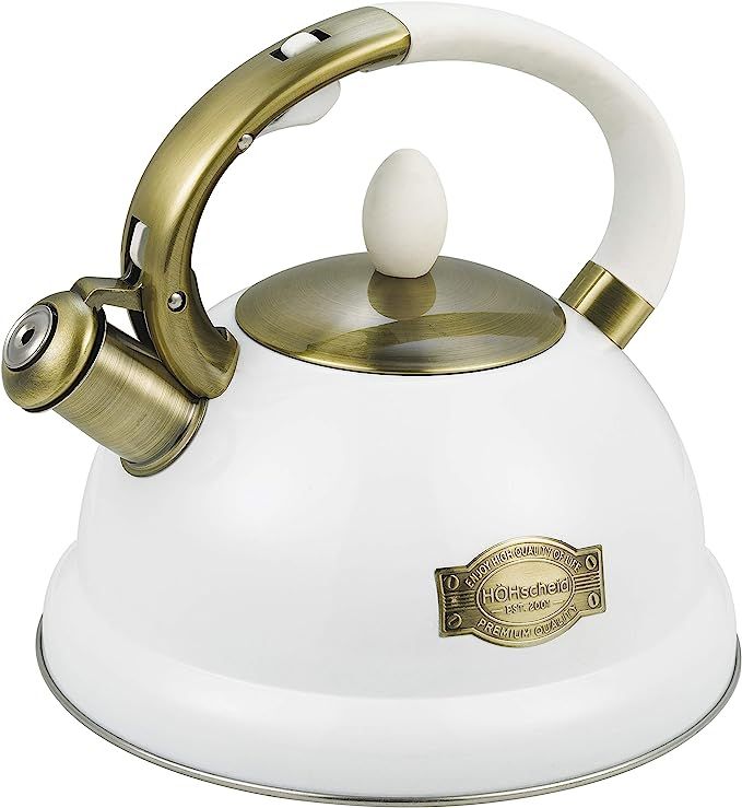 HoHscheid Tea Pots for Stove Top, 3 Liter Stainless Steel Whistling Tea Kettles with Fast Heating... | Amazon (US)