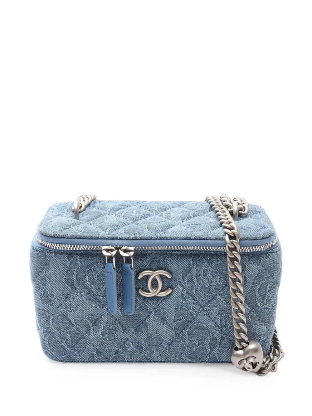 CHANEL Pre-Owned 2021 Vanity denim mini bag - Blue | Farfetch Global