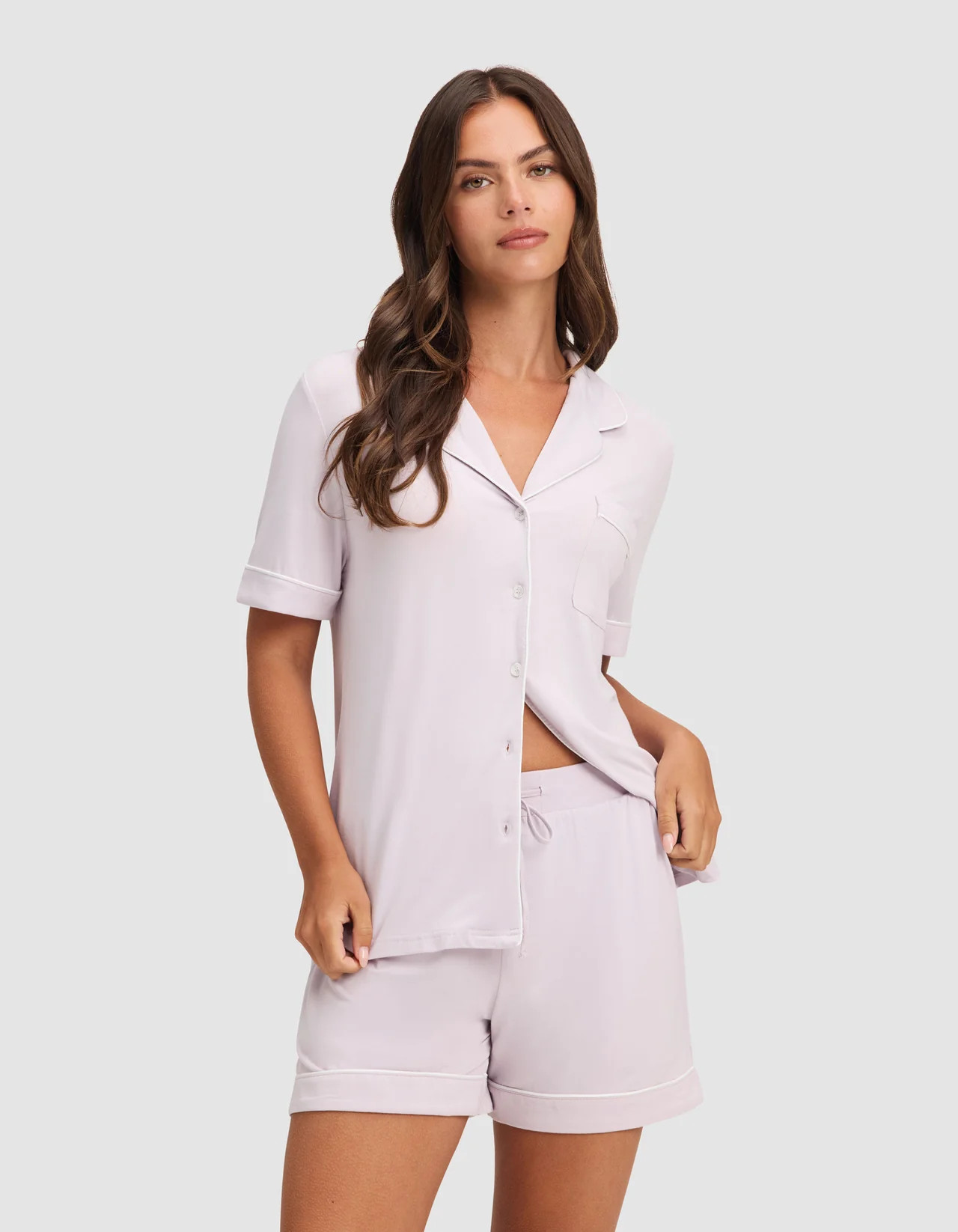 Women's Bamboo Stretch-Knit Short Sleeve & Pant Pajama Set | Cozy Earth