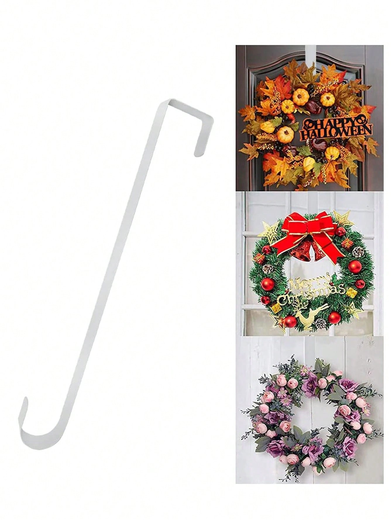 1/2 piezas - Ganchos para coronas, ganchos para colgar coronas de Navidad, ganchos anchos para la... | SHEIN