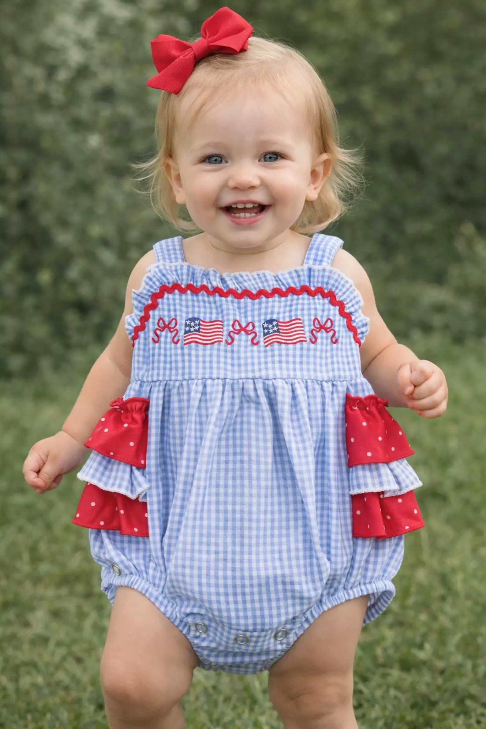 4th of July Toddler Girls Romper, American Flag Denim Dress, Patriotic Toddler Outfit, American F... | Etsy (Global)