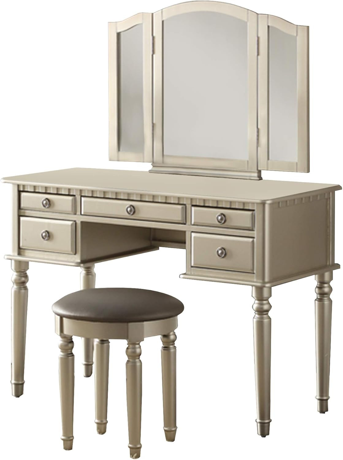 Benjara Vanity Set, Silver | Amazon (US)