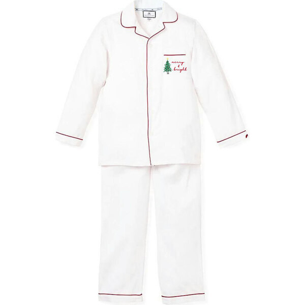 Petite Plume x Maisonette Kids Twill Pajamas, Merry & Bright | Maisonette