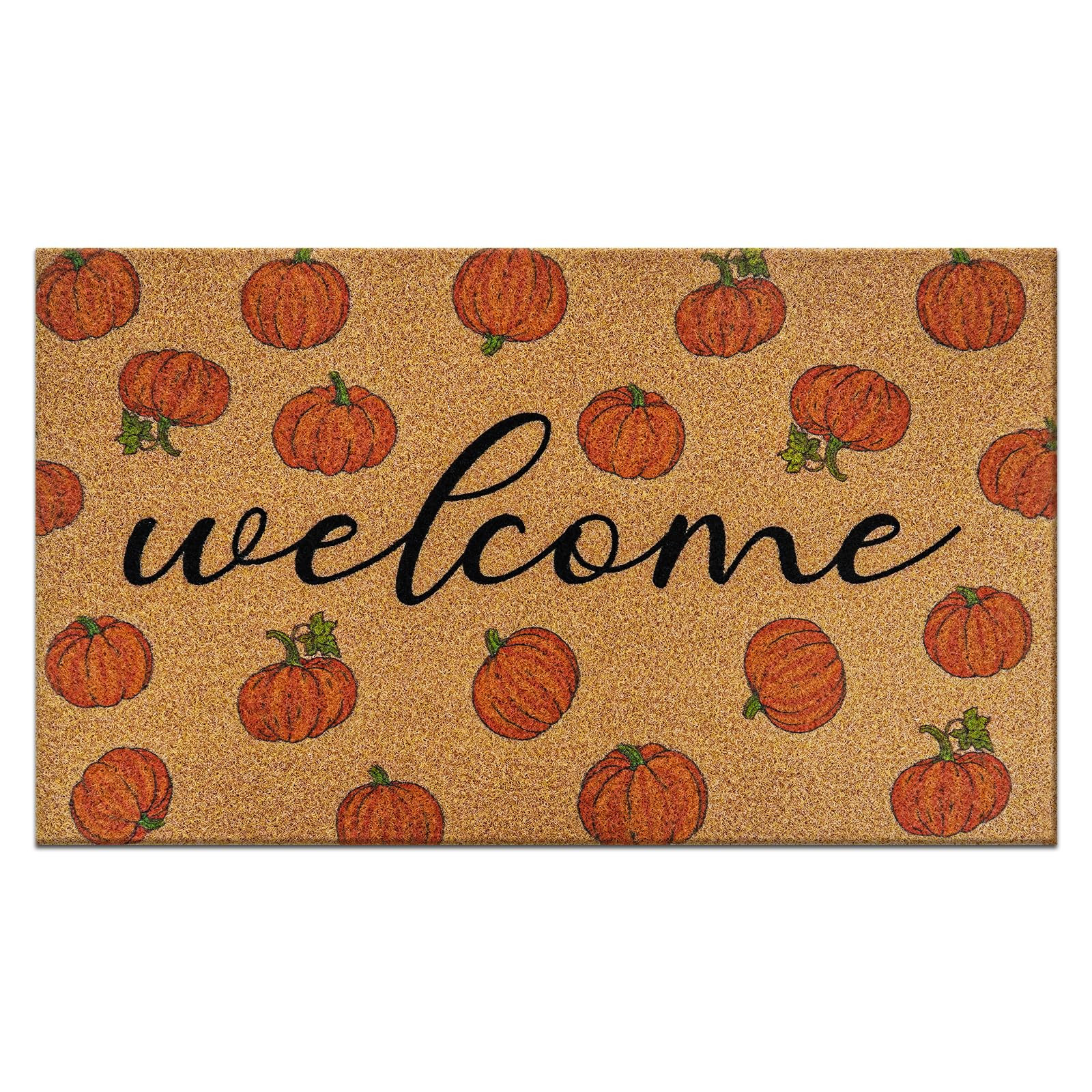 FRAMICS Fall Door Mat - Outdoor Welcome Coir Non Slip, Pumpkin Entrance Mat for Autumn, Thanksgiv... | Amazon (US)