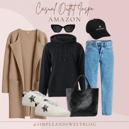 Amazon casual outfit inspo! Love the look of a hoodie with a coatigan! The hoodie, coatigan and jeans are all currently on sale! 

#LTKfindsunder50 #LTKfindsunder100 #LTKstyletip