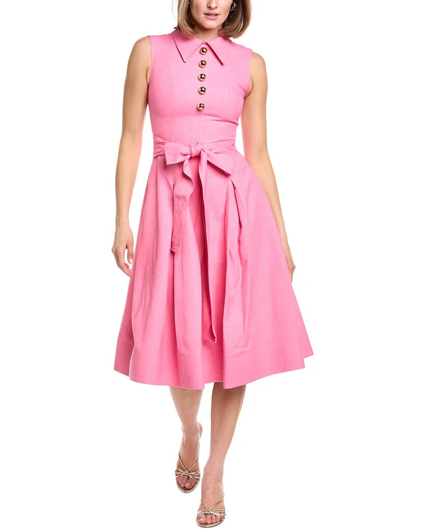 Carolina Herrera Pleated Midi Dress | Shop Simon