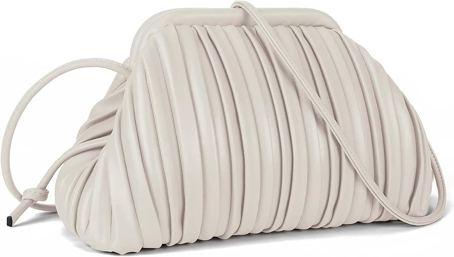 NIUEIMEE ZHOU Ruched Dumpling Bag for Women PU Leather Cloud Handbag Clutch Purse Retro Shoulder ... | Amazon (US)
