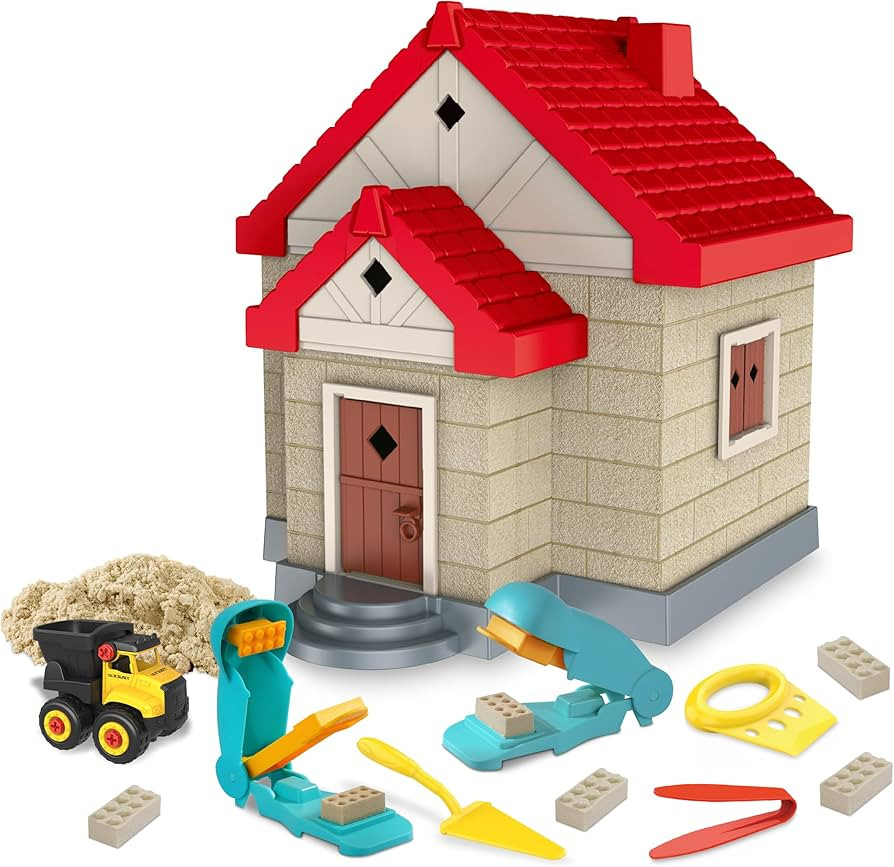 SIGHTEEDA Moldable Play Sand Kit for Kids 3-8 Years | 1.7 lbs Sensory Sand with 6 Tools & Molds |... | Amazon (US)