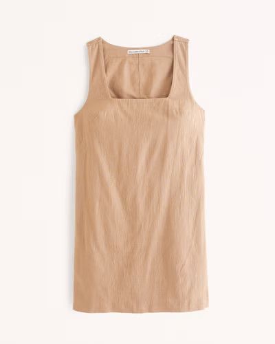 Linen-Blend Wide Strap Mini Dress | Abercrombie & Fitch (US)