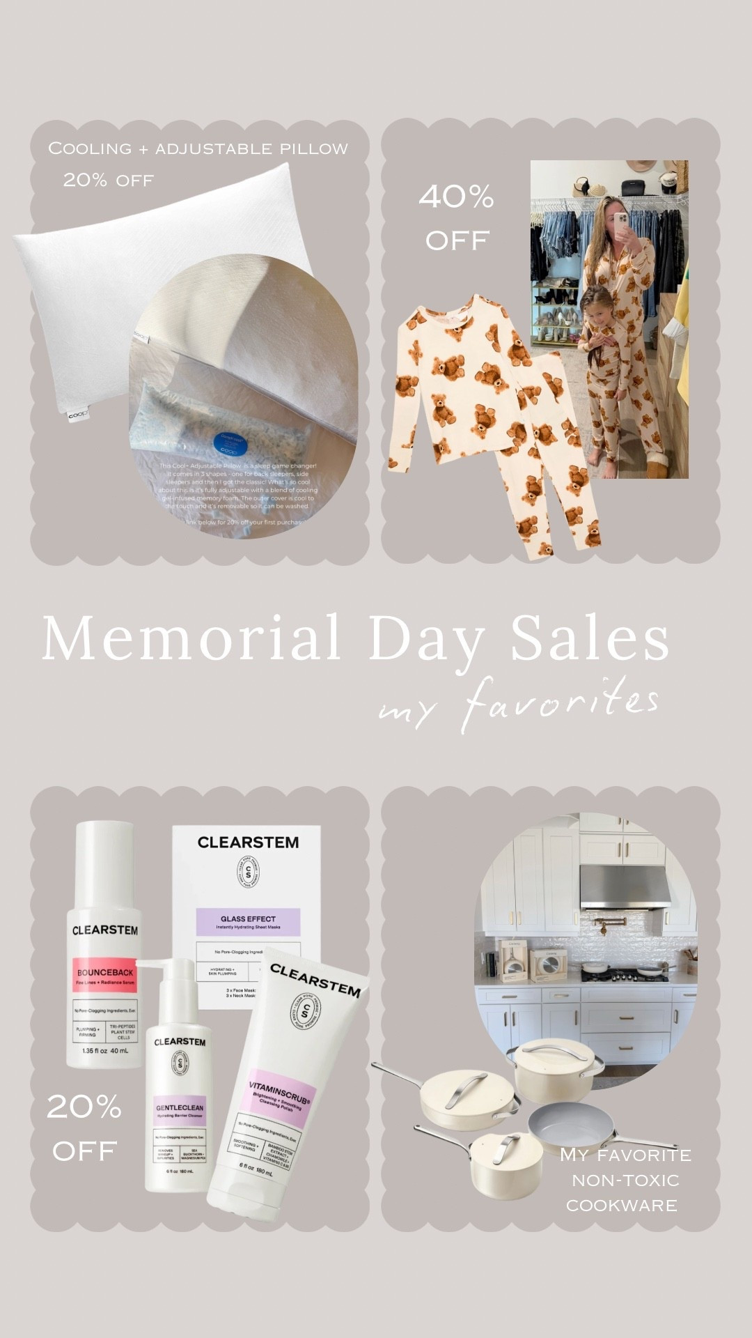 Memorial Day Sales! 💗

So many of my favorites in my home are on sale! 


#memorialdaysales #poshpeanut #matchingpjs #kidspajamas #coolingpillow #bedding #skincare #womenover40 #nontoxiccookware #cooking #kitchen #caraway #clearstem

#LTKSaleAlert #LTKKids #LTKHome