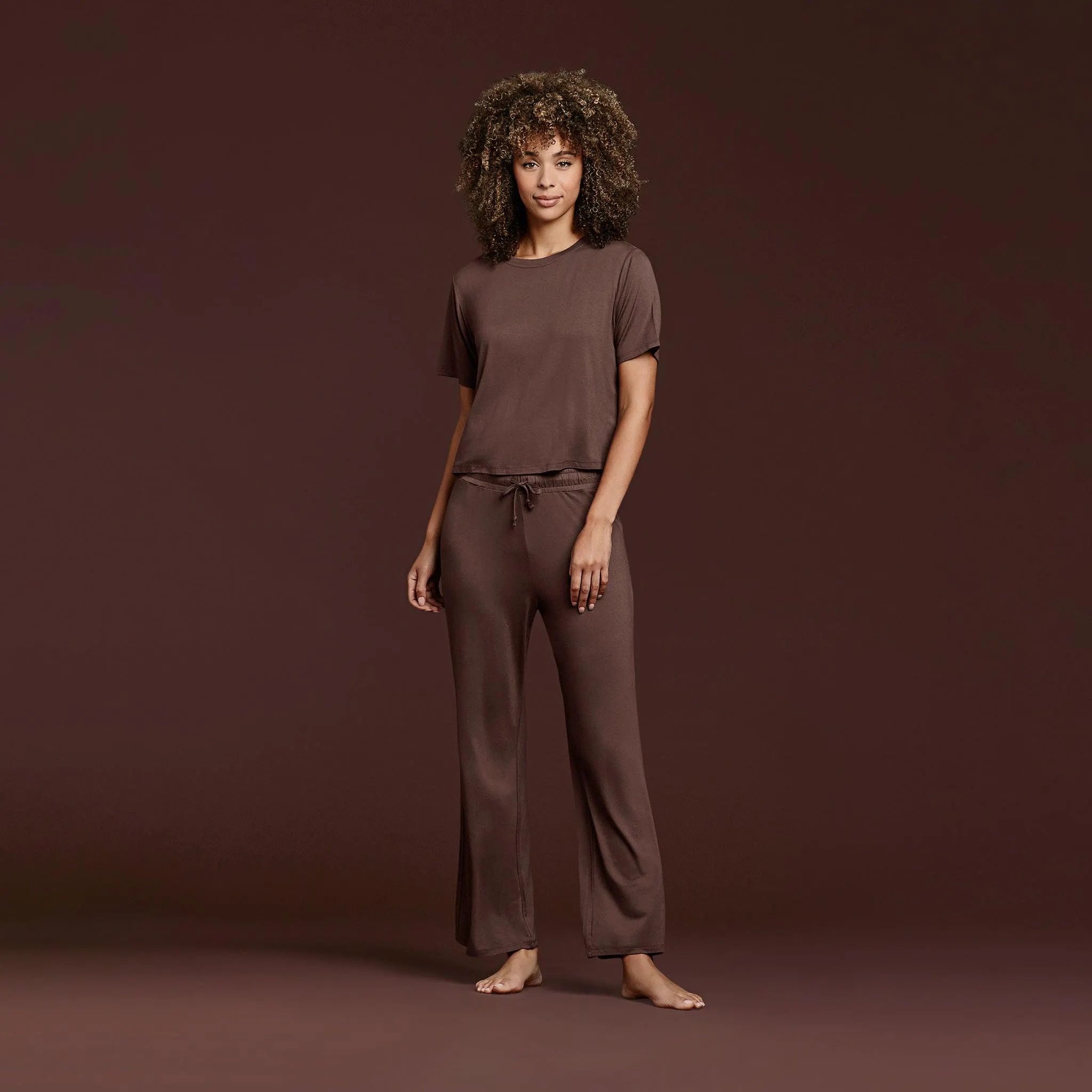 Women's Pajama Set - Coffee - nuuds | nuuds