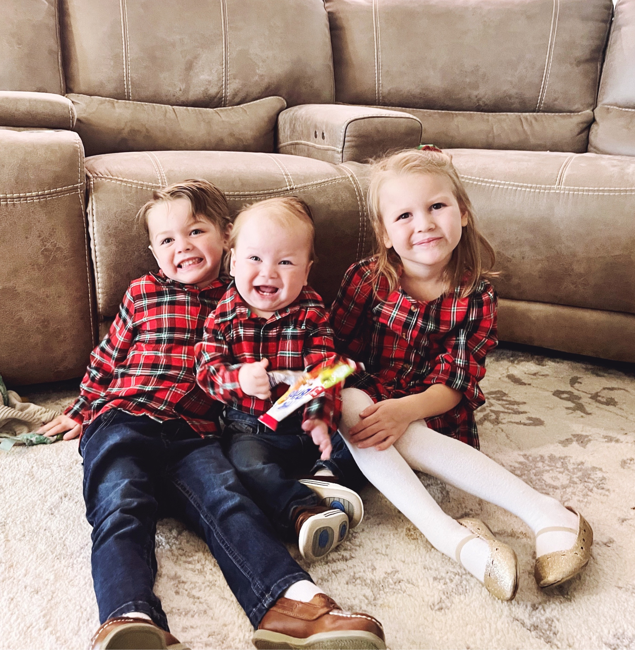 Santa pictures were a success for the big kids today. Luke - not so much. But we got a great crying photo to add to the books. 🤣 Loved these matching outfits from Target! 

#LTKSeasonal #LTKHoliday #LTKkids