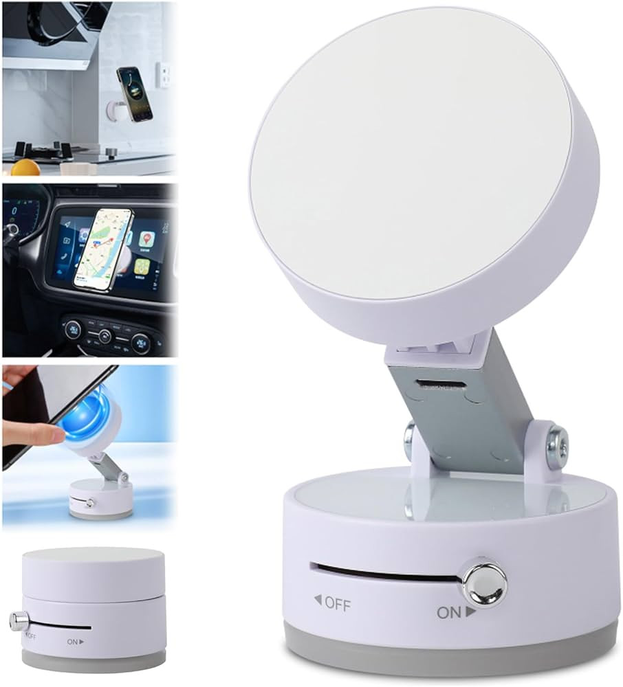 Vacuum Magnetic Suction Phone Holder, 2025 New Magnetic Suction Phone Mount, Foldable and Retract... | Amazon (US)