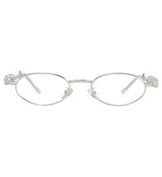 Womens Oval Rhinestone Sunglasses Metal frame Trendy Shades Retro Fashion Diamond Punk Sunglasses... | Amazon (US)