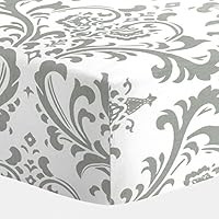 Carousel Designs Gray Traditions Damask Mini Crib Sheet 1-Inch-4-Inch Depth | Amazon (US)