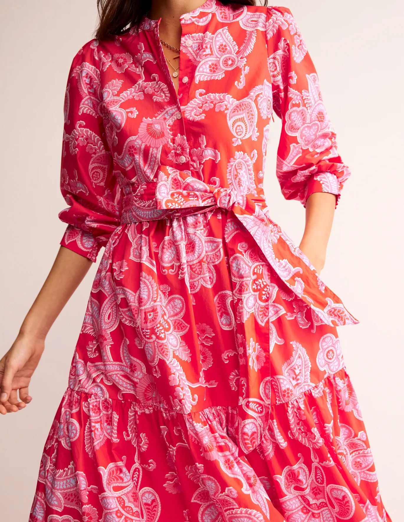 Alba Tiered Cotton Maxi Dress | Boden (US)