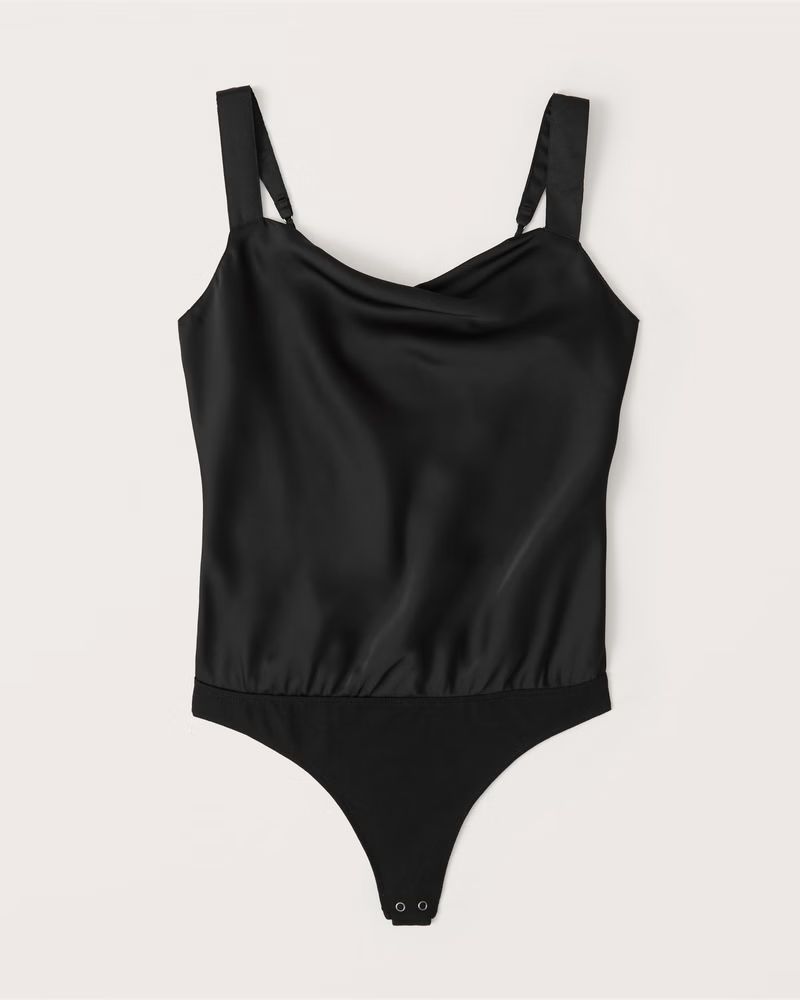 Wide Strap Cowlneck Cami Bodysuit | Abercrombie & Fitch (US)
