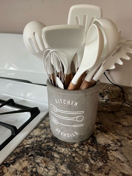Our everyday cooking utensils 🫶 Love these silicone ones. Under $30 for the whole set and love the wooden handle. Works perfect for non scratch/ceramic pans 

#LTKhome #LTKSeasonal #LTKfindsunder50