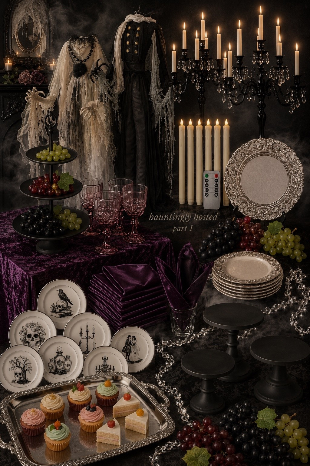 Halloween dining room. Halloween party. Halloween home decor. Amazon finds