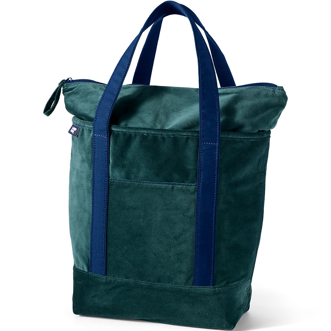 Velvet Medium Zip Top Tote | Lands' End (US)