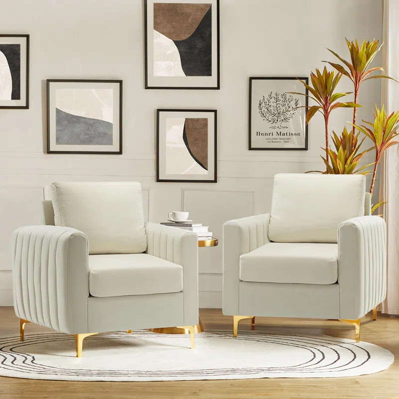 Gillette Upholstered Velvet Club Chair | Wayfair North America