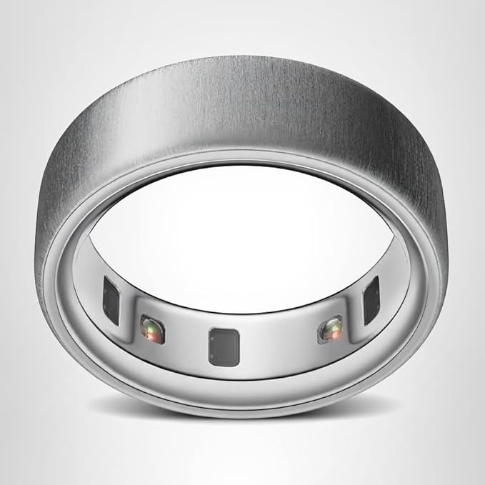 Oura Ring 4 - Brushed Silver - 9 - Size Before You Buy | Amazon (US)