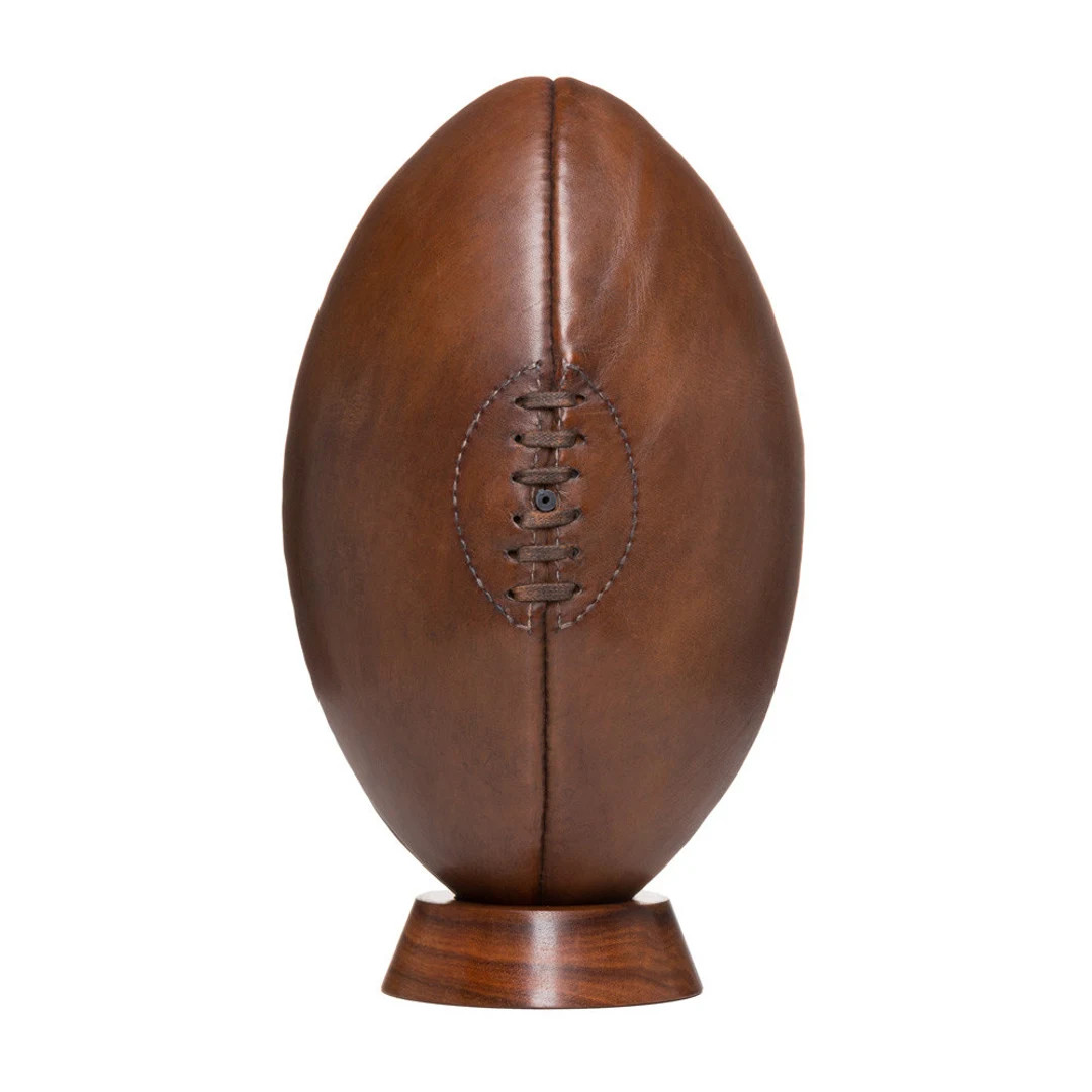 Rugby Ball With Stand / Vintage Leather Rugby Ball / Rugby Gifts /gift for Men / Rugby Gift / Vin... | Etsy (US)