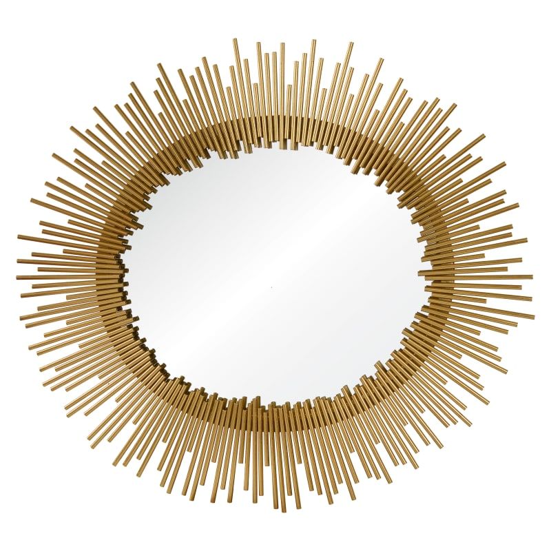 Ren Wil MT1677 Orwell Round Flat Surface Framed Mirror Gold Leaf Home Decor Mirrors Accent Mirror | Build.com, Inc.