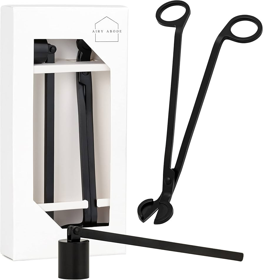 Candle Wick Trimmer and Candle Snuffer Accessory Set – Black | Amazon (US)