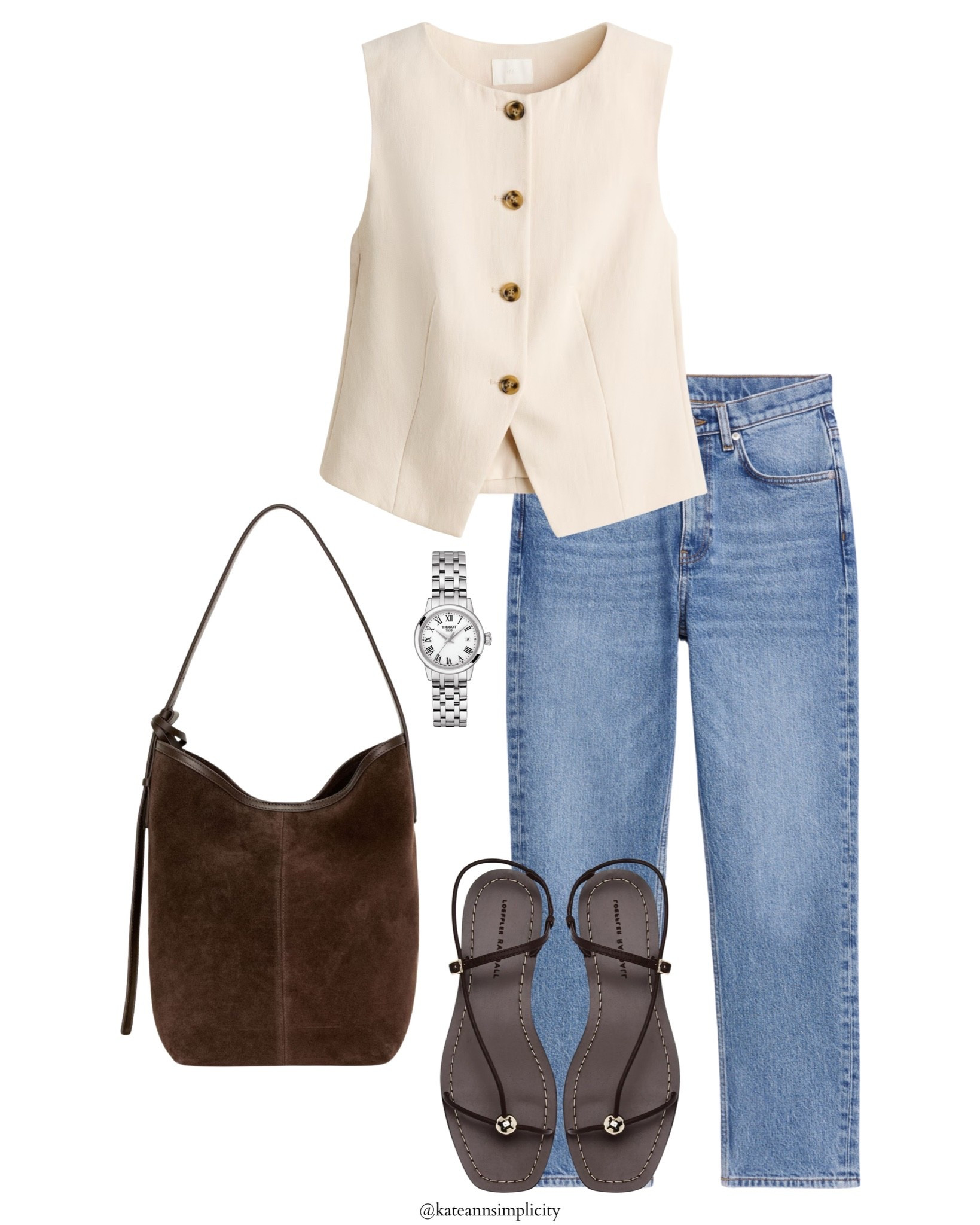 Summer outfit
Simple and timeless
Suede bag 
Flat premium sandals

#LTKSeasonal #LTKOver40 #LTKMidsize