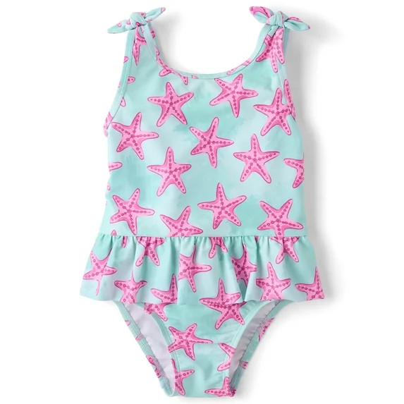 The Children's Place Baby & Toddler Girls Sleeveless Peplum One Piece Swimsuit, Sizes 6M-5T | Walmart (US)