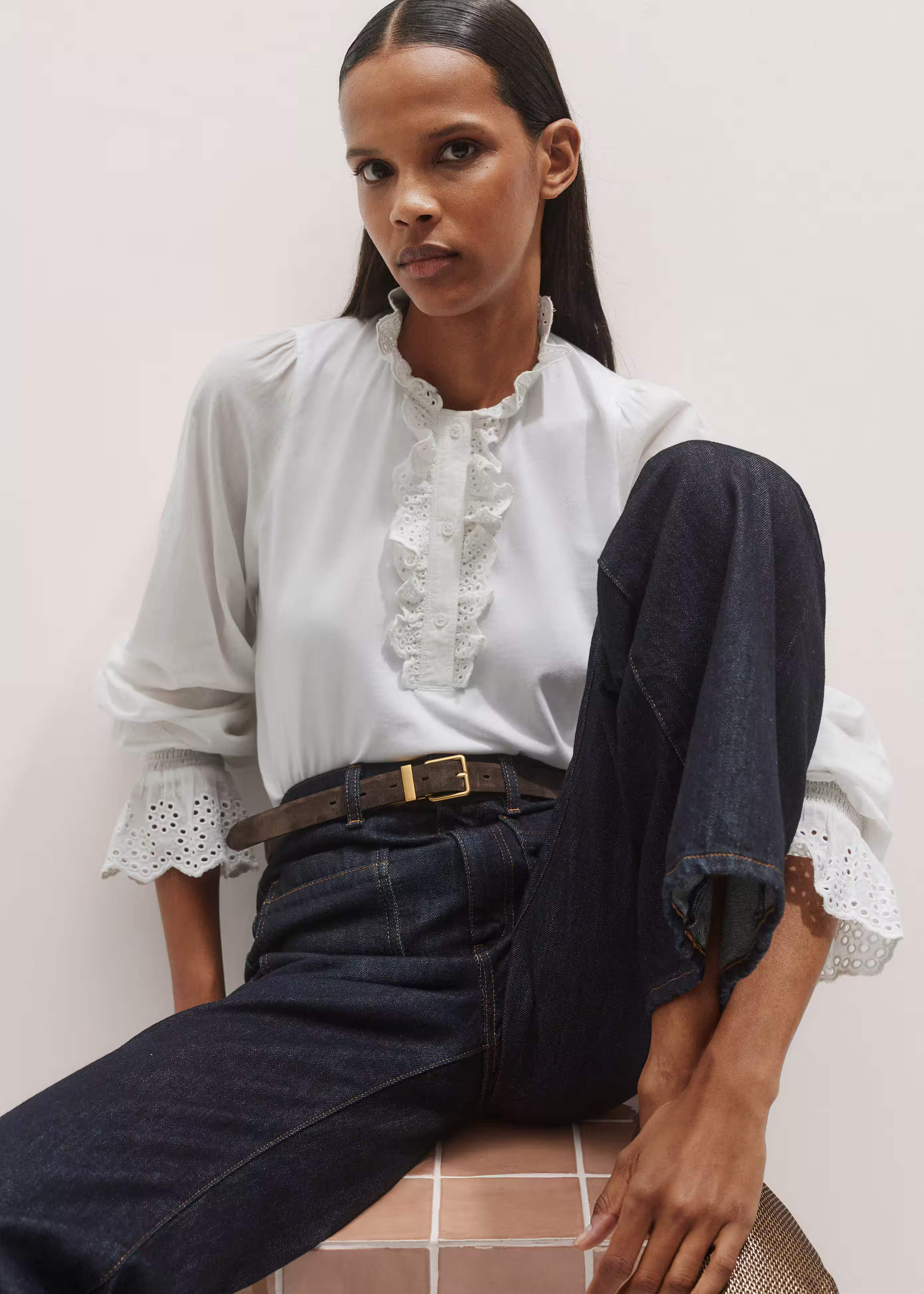 Layering Blouse Mixed-Media Jersey | ME+EM US