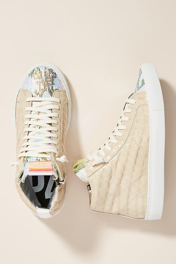 P448 Crocodile High-Top Sneakers By P448 in Assorted Size 40 | Anthropologie (US)